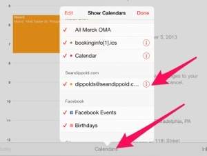 IOS7 Setting iPad iPhone Calendar color